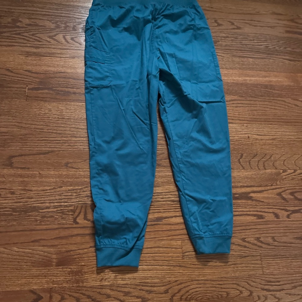 Butter soft stretchy scrub pants , hunter green